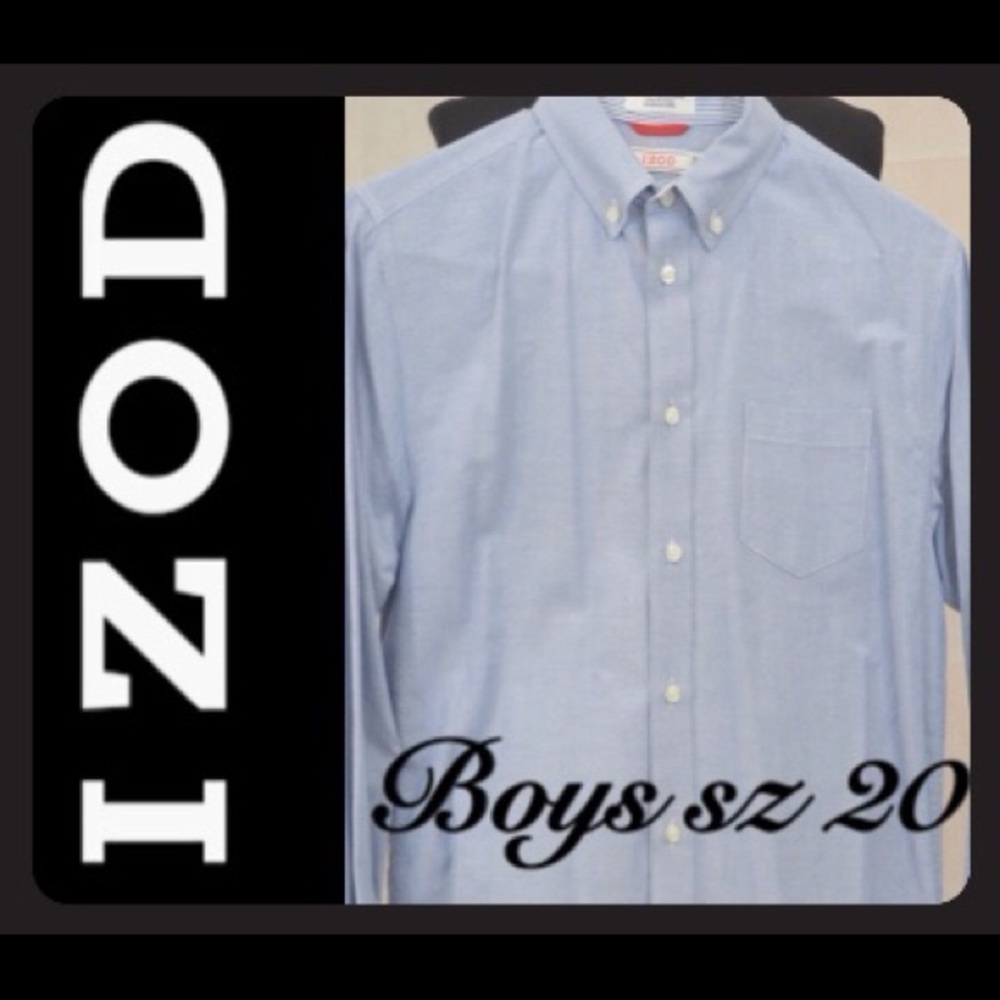 Big Boys Oxford Button Down Long Sleeve Shirt